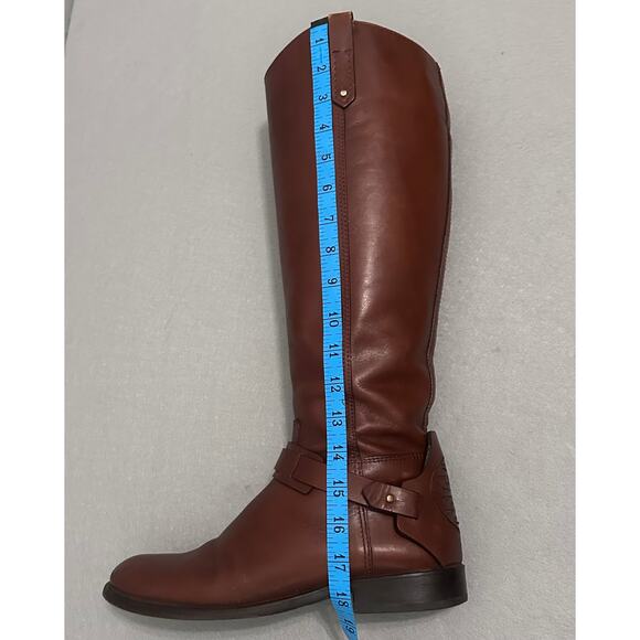 Tory Burch Derby Tall Leather Riding Boots in Antique Brown US 9M - Picture 15 of 15